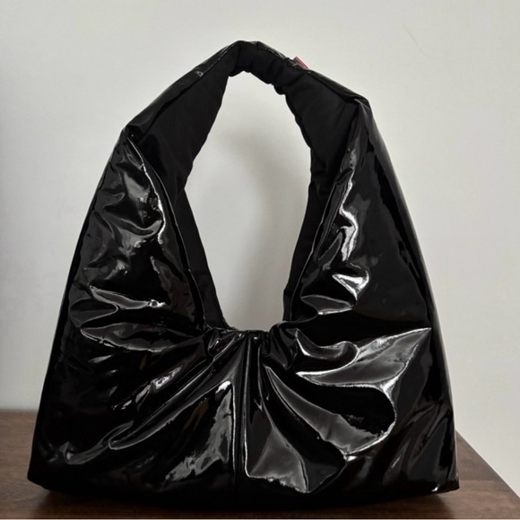 holt Renfrew Handbags - Holt Renfrew Black Glossy Bag